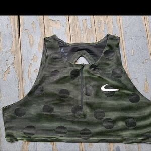 Nike x Off-White Crop Top Polka Dot Zipper Black